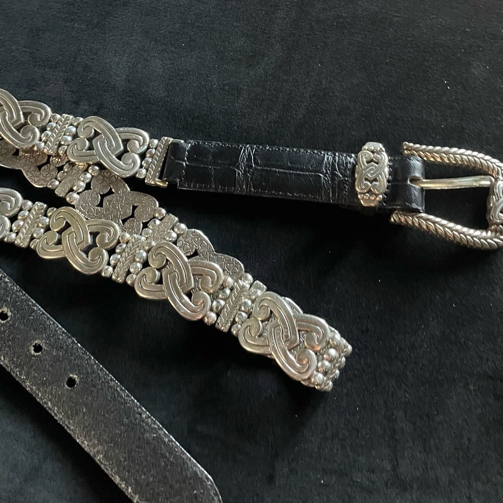Brighton Black and Silver Women's Belt
